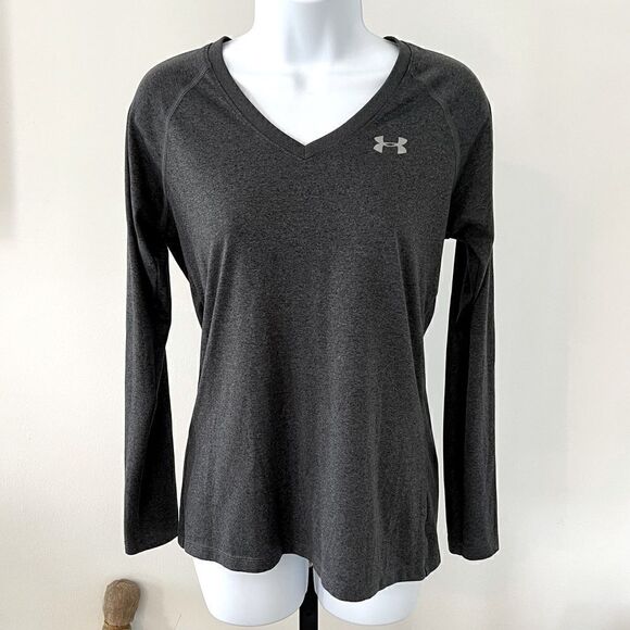 Under Armour Gray Long Sleeve Tee (S) - Picture 1 of 6